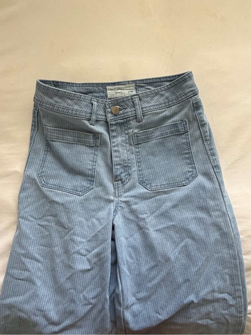 High-Rise Light Blue Wide-Leg Jeans